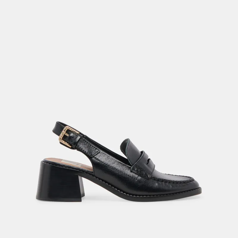 HARDI HEELS MIDNIGHT CRINKLE PATENT - re:vita sold by Dolce Vita