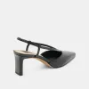 GINAY HEELS  BLACK LEATHER sold by Dolce Vita