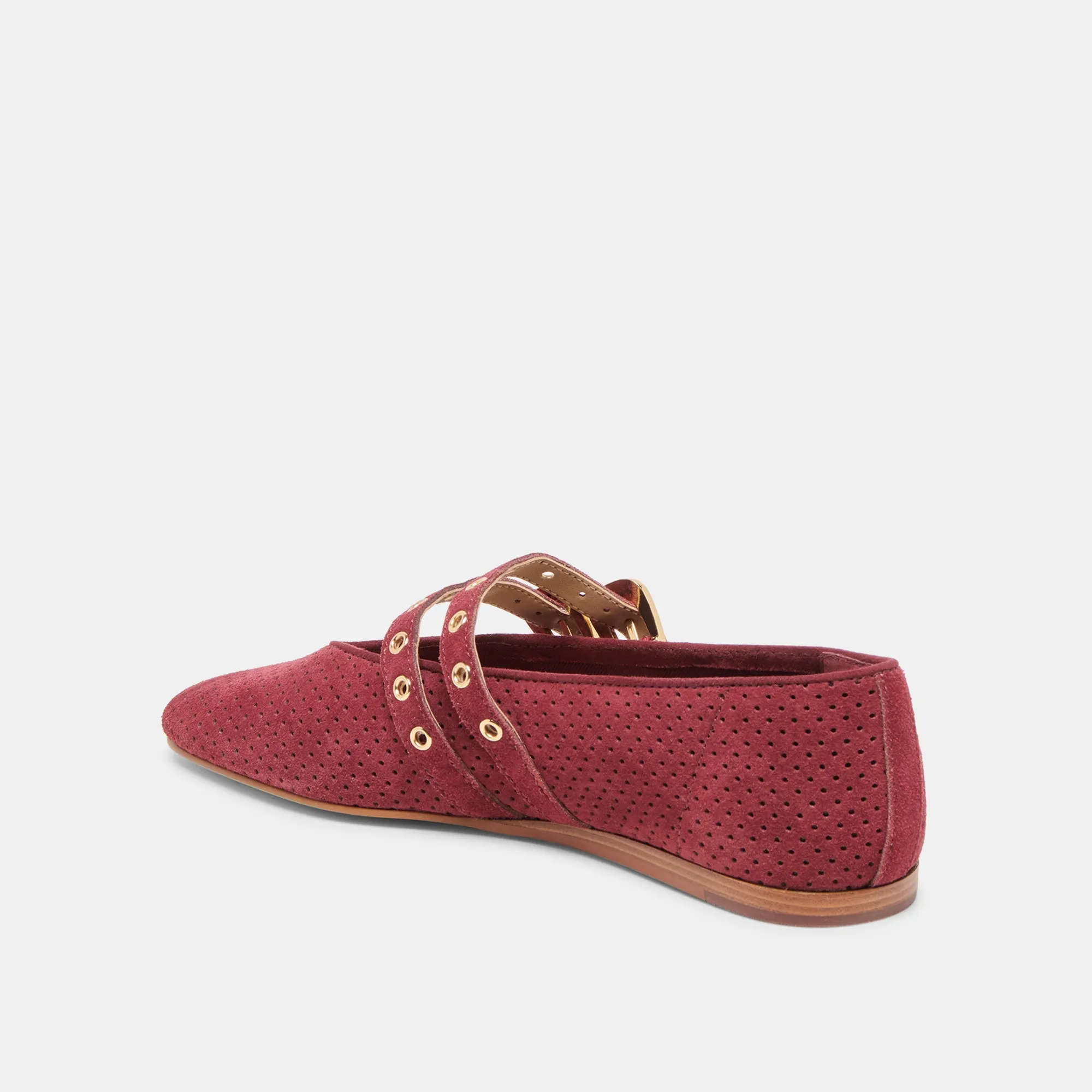 BAYLEE GROMMET BALLET FLATS OXBLOOD PERFORATED SUEDE sold by Dolce Vita product image thumbnail 5