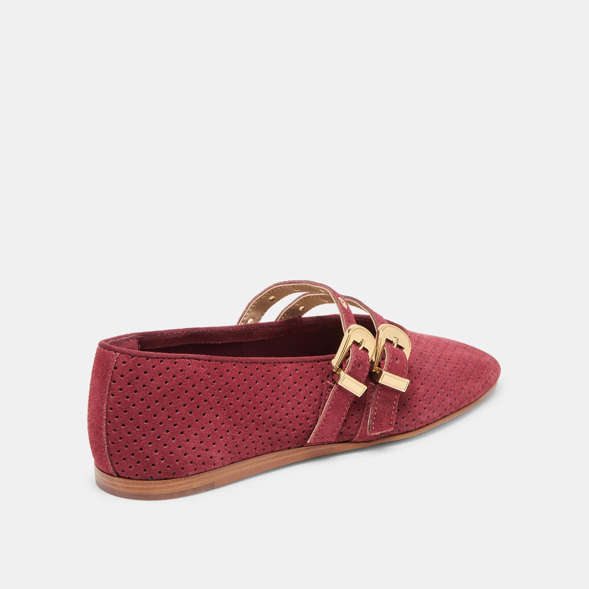 BAYLEE GROMMET BALLET FLATS OXBLOOD PERFORATED SUEDE sold by Dolce Vita product image thumbnail 3