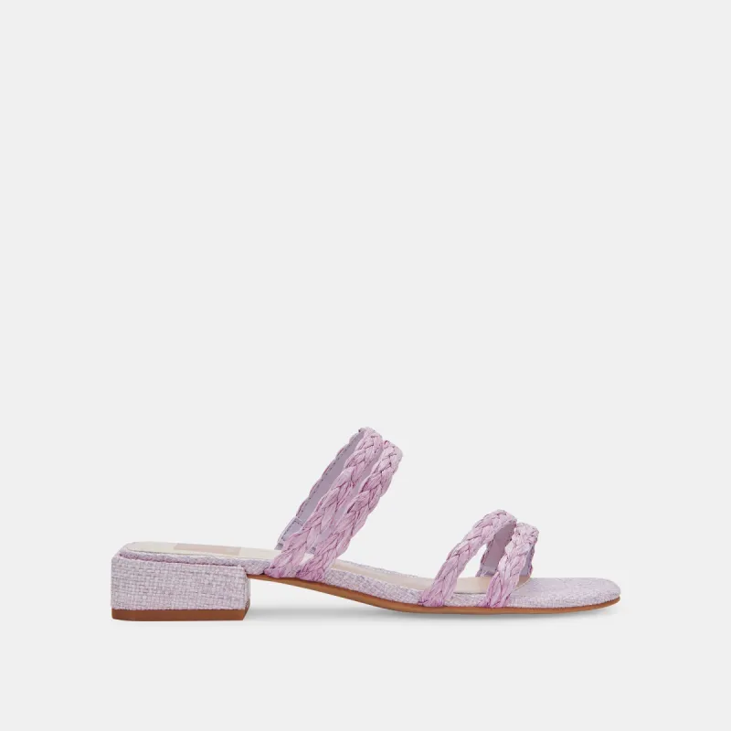 HAIZE RAFFIA SANDALS LILAC RAFFIA sold by Dolce Vita