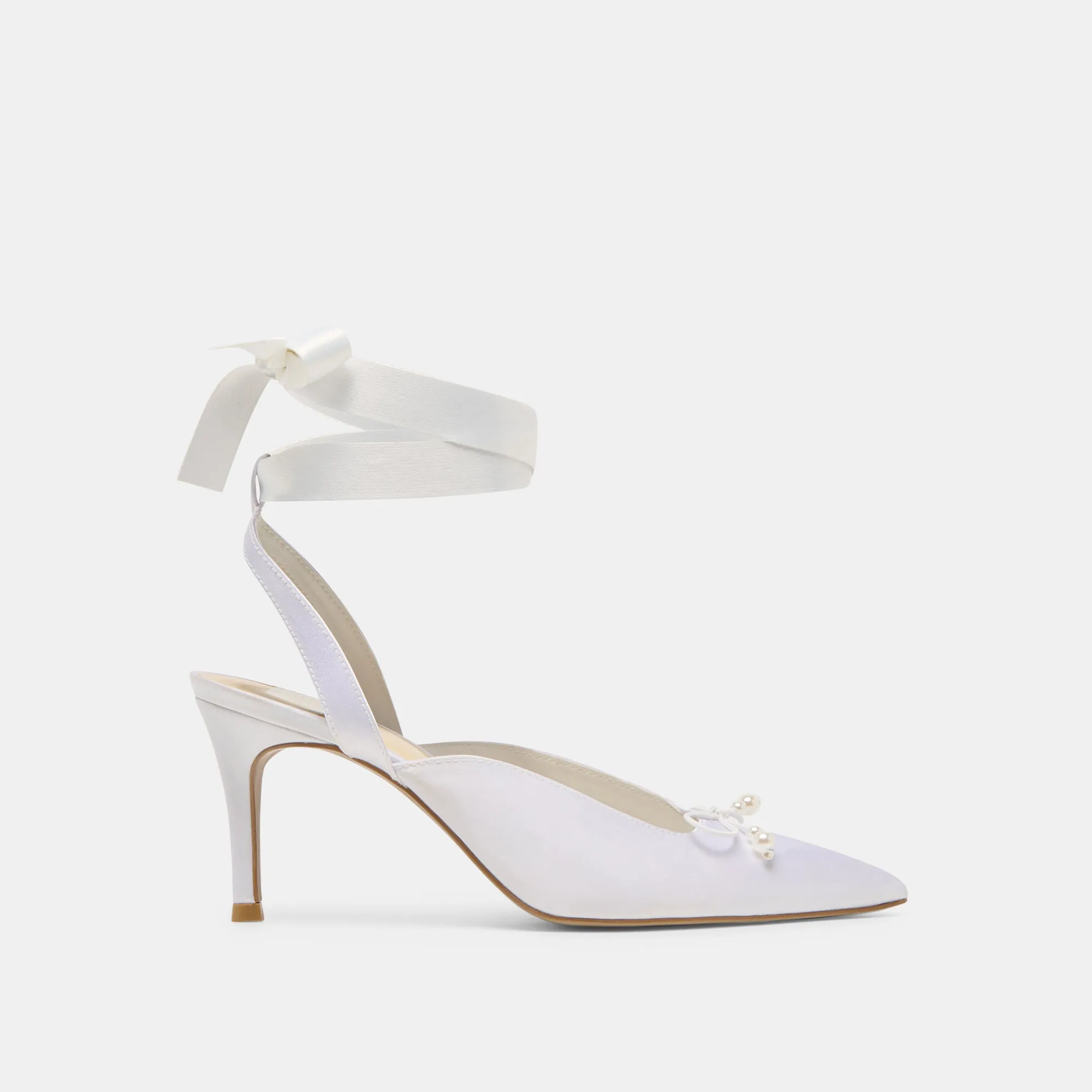 EFORA HEELS TRUE WHITE SATIN sold by Dolce Vita