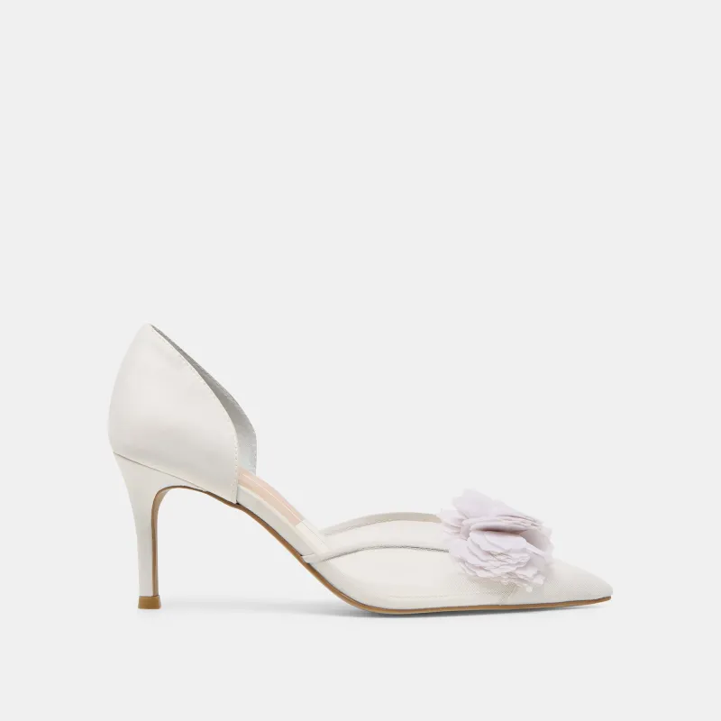 EVELIN HEELS WHITE MESH sold by Dolce Vita