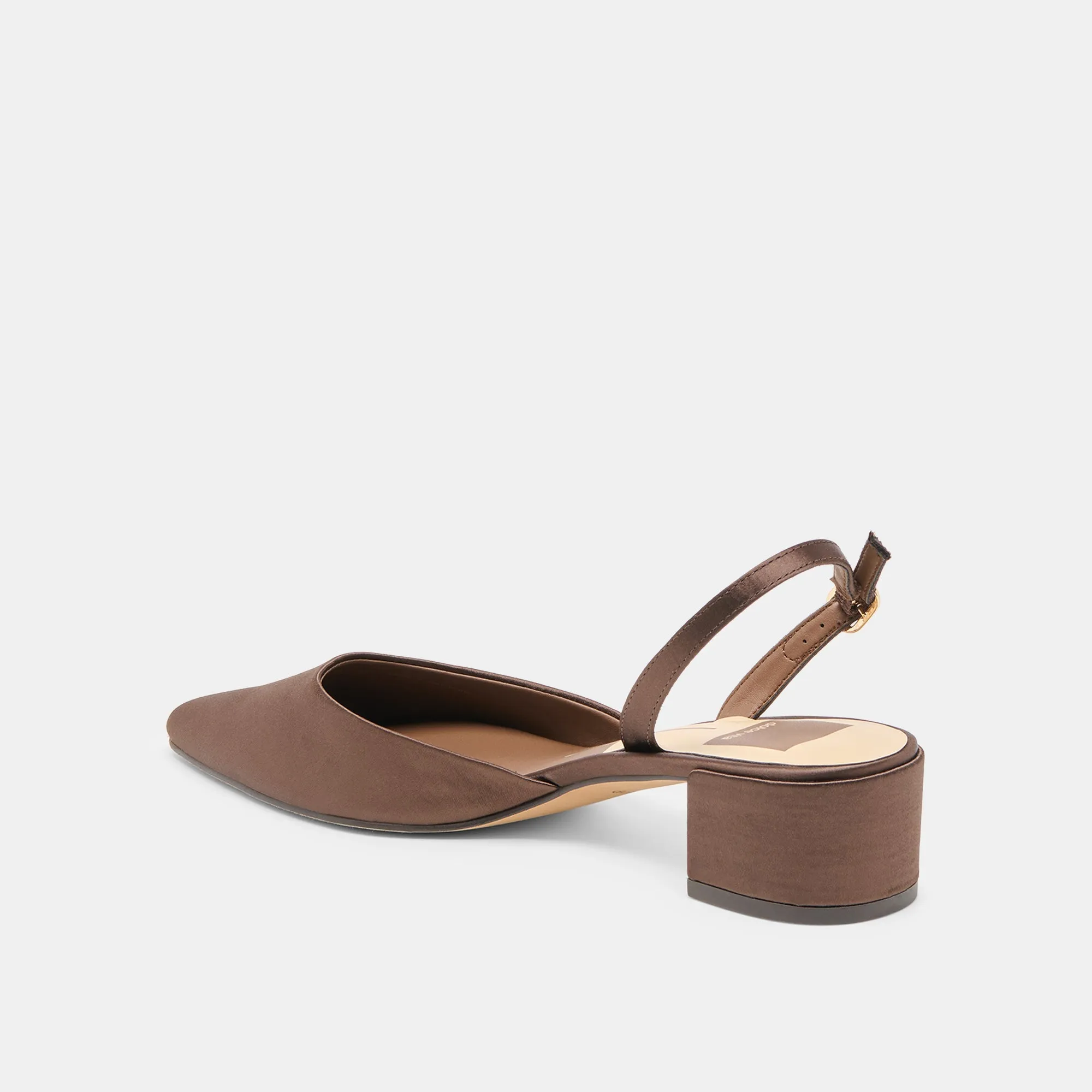 CAREL HEELS DK BROWN SATIN sold by Dolce Vita product image thumbnail 5