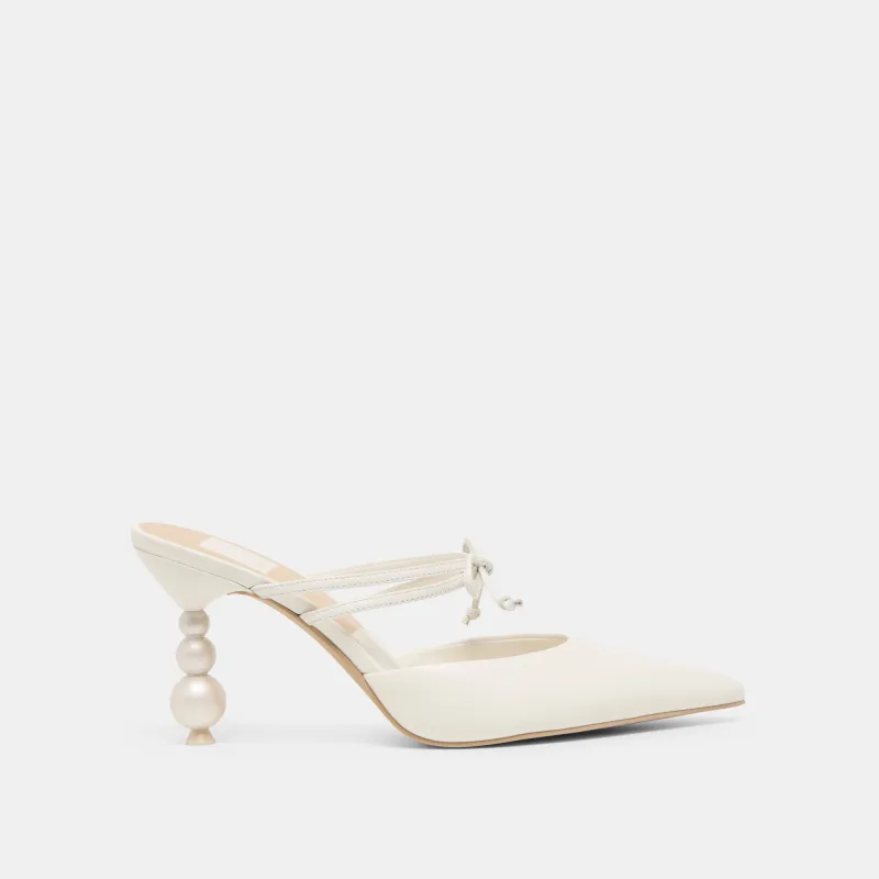 KLAIRE PEARL HEELS TRUE WHITE LEATHER sold by Dolce Vita
