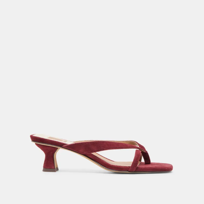 BREVEL HEELS OXBLOOD SUEDE sold by Dolce Vita