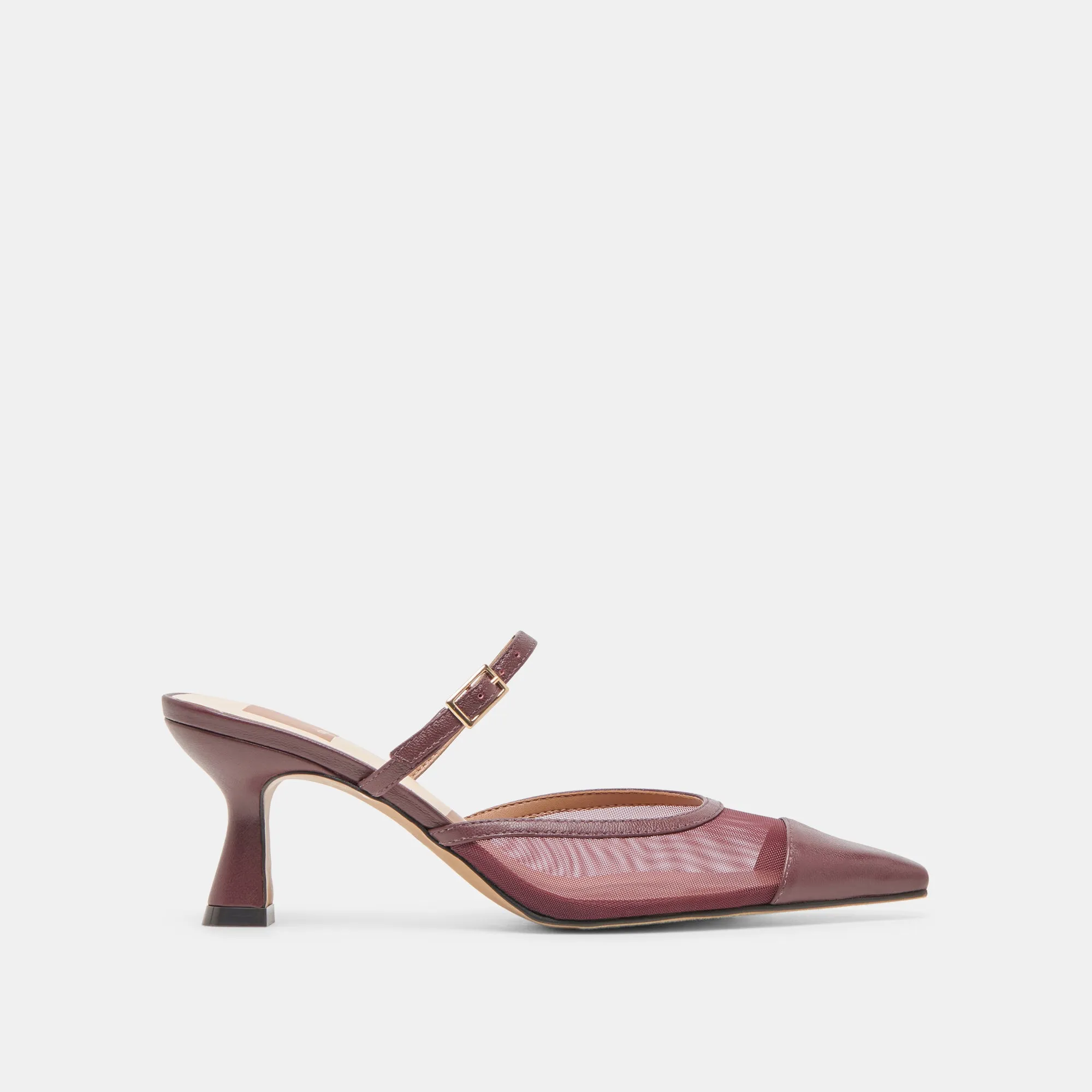 LOYD HEELS BURGUNDY MESH sold by Dolce Vita