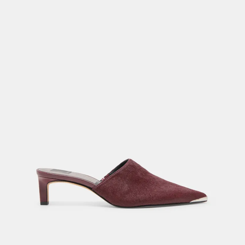 LEXY HEELS BERRY CALF HAIR sold by Dolce Vita
