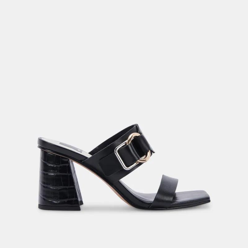 PALYCE HEELS BLACK LEATHER sold by Dolce Vita
