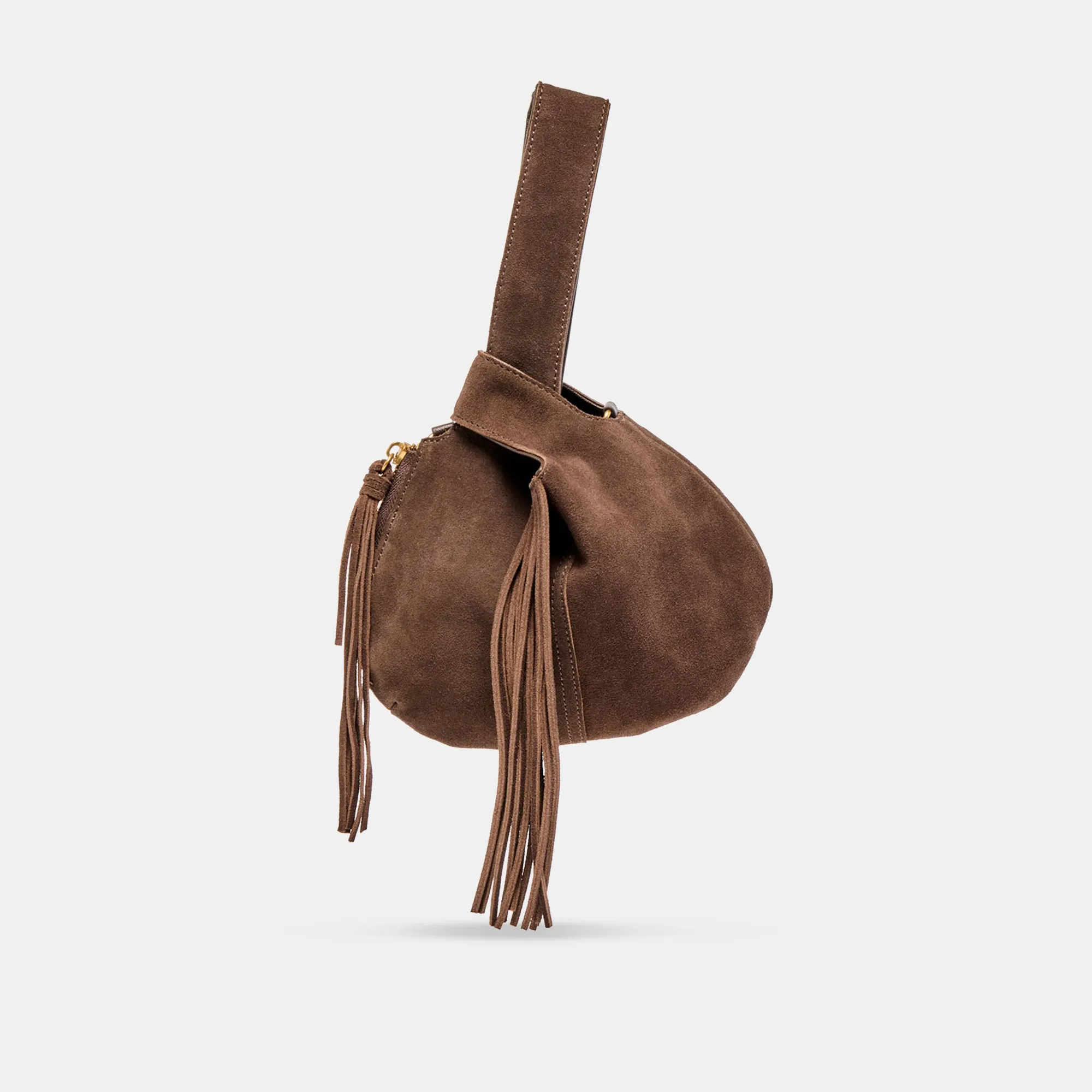 ZURY HANDBAG ESPRESSO SUEDE sold by Dolce Vita