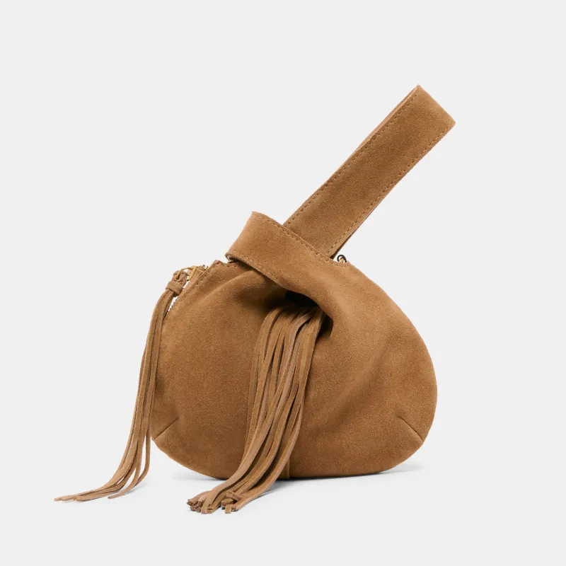 ZURY HANDBAG CAMEL SUEDE sold by Dolce Vita