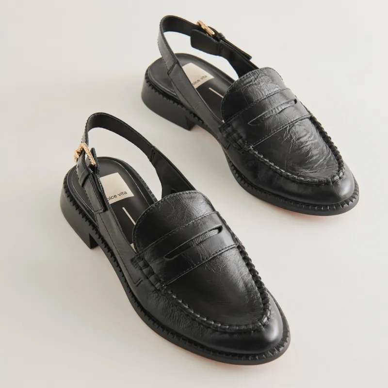 HARDI LOAFERS MIDNIGHT CRINKLE PATENT - re:vita sold by Dolce Vita
