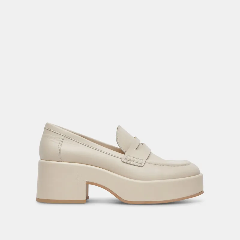 YANNI LOAFERS IVORY LEATHER - re:vita sold by Dolce Vita
