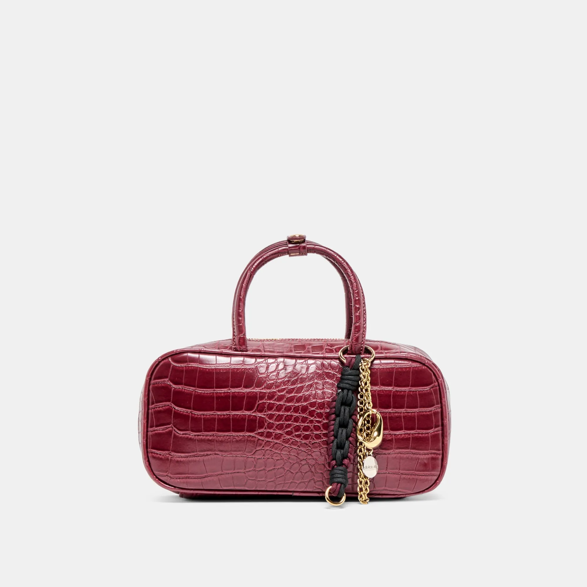 FLYN HANDBAG BURGUNDY CROCO STELLA sold by Dolce Vita