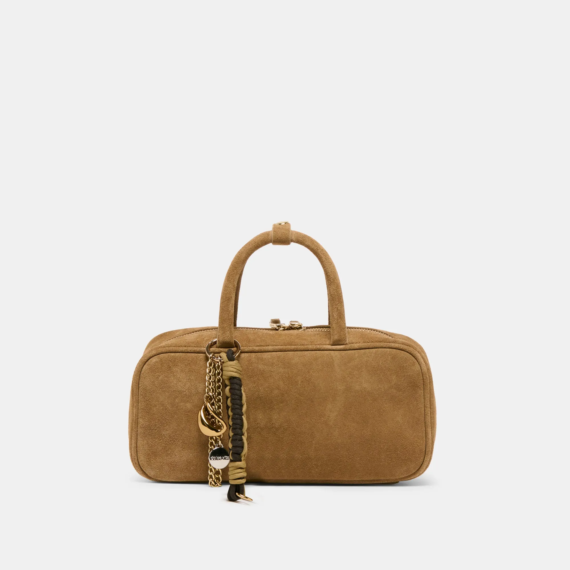 SANTINA HANDBAG TAUPE SUEDE sold by Dolce Vita