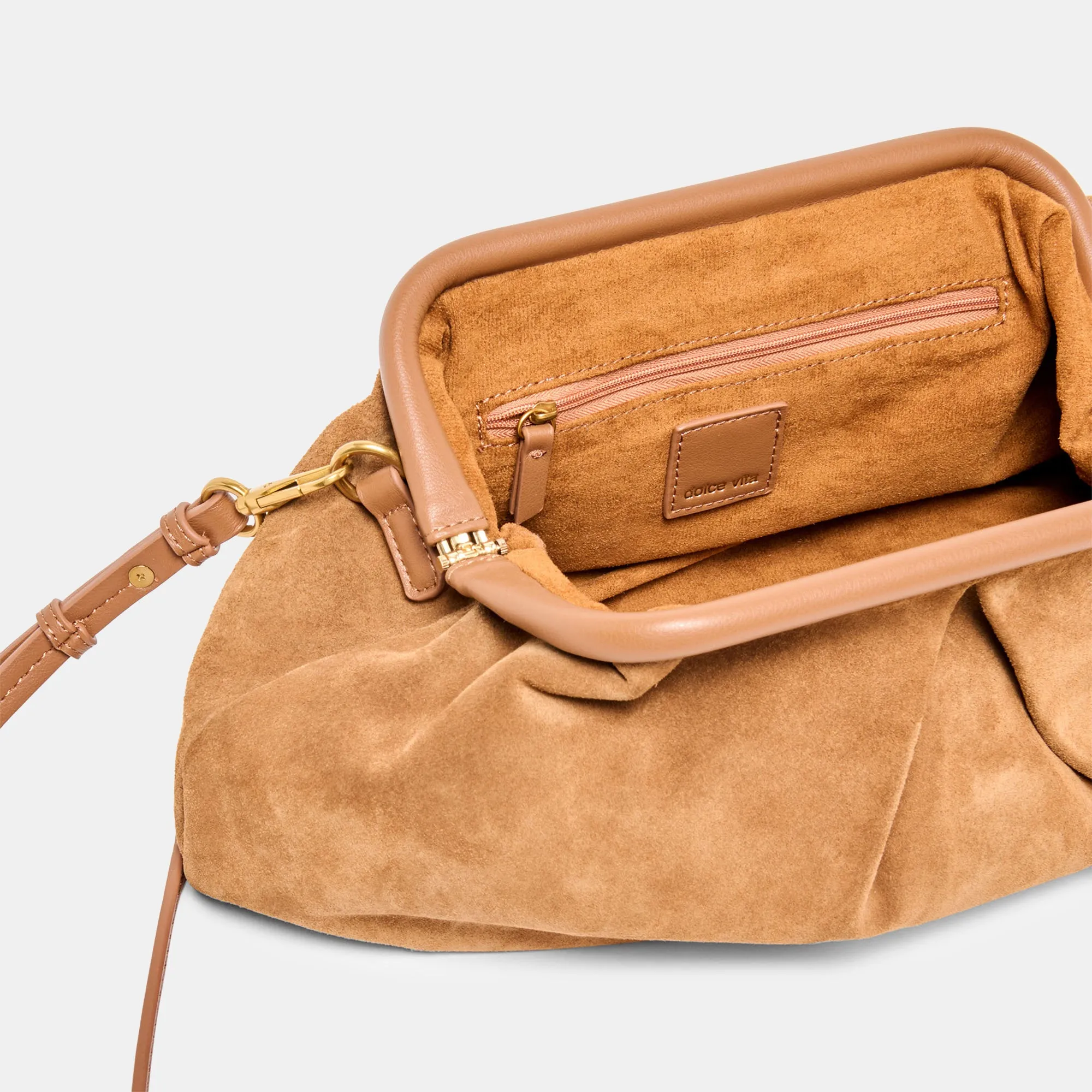 SAHARA CLUTCH COGNAC SUEDE sold by Dolce Vita product image thumbnail 4
