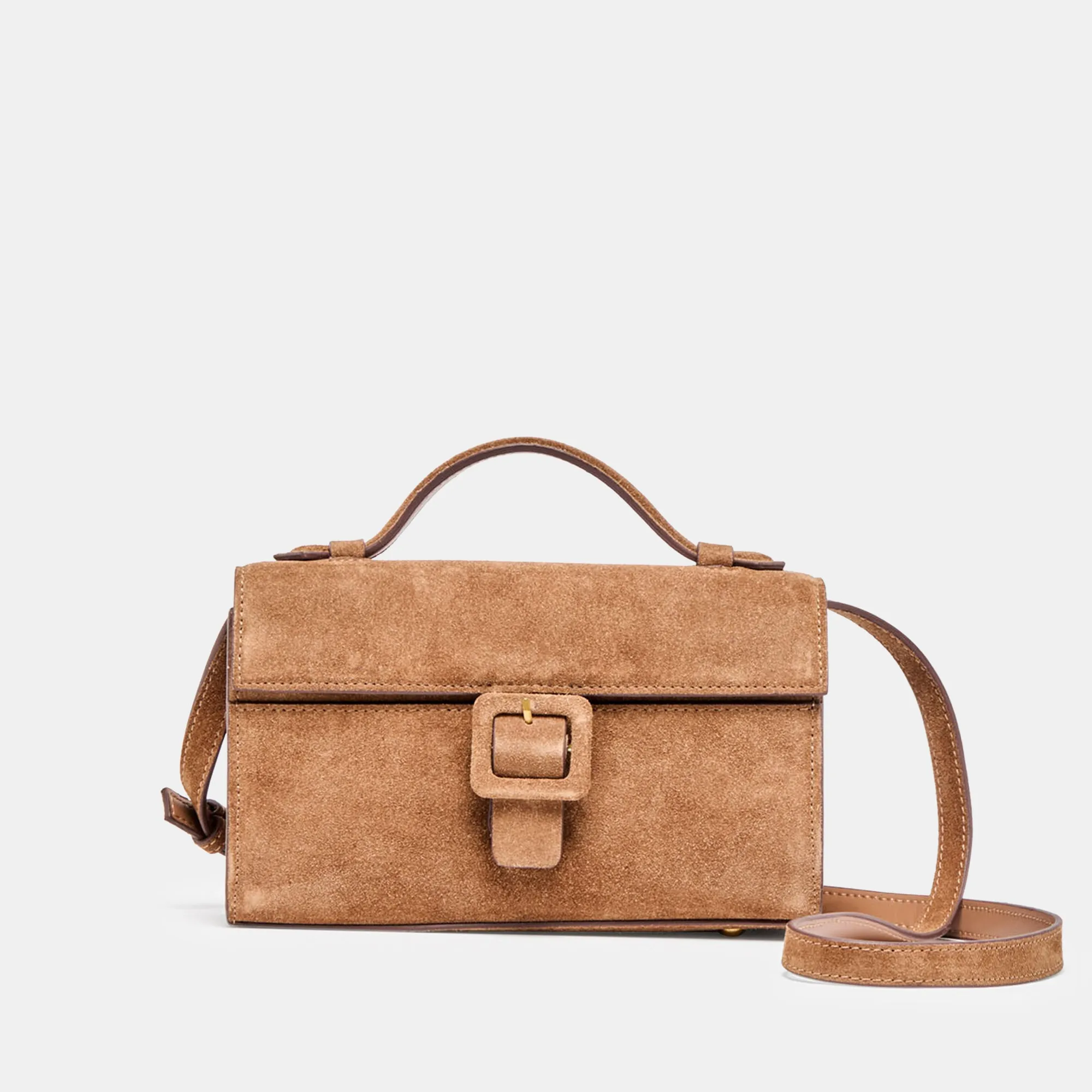 CHRIS CROSSBODY CAMEL SUEDE sold by Dolce Vita