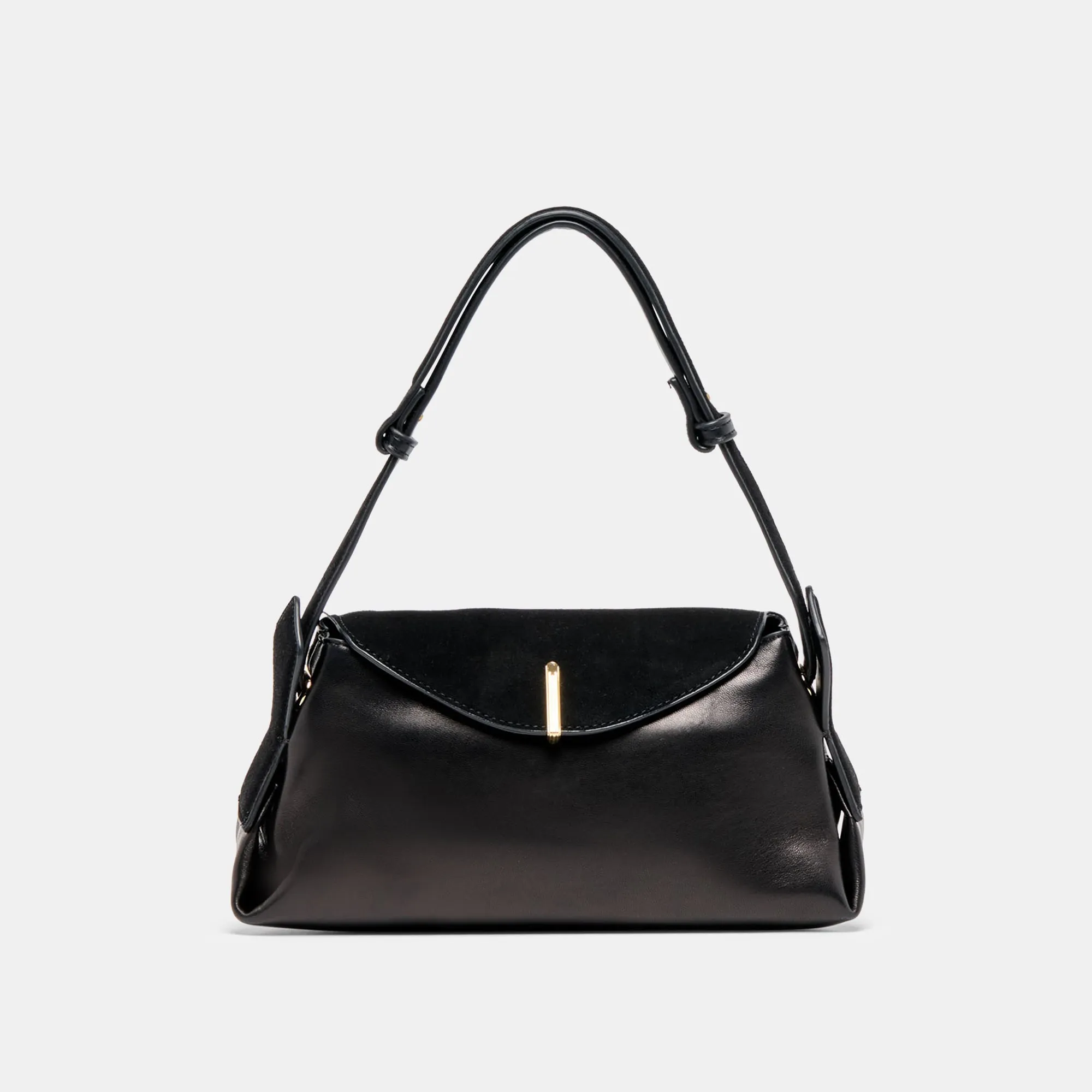 DEVYN SHOULDER BAG BLACK LEATHER sold by Dolce Vita