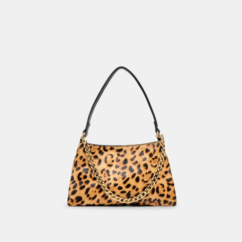 JAGGER SHOULDER BAG LEOPARD CALF HAIR sold by Dolce Vita