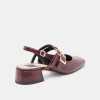 PATZY HEELS OXBLOOD EMBOSSED LEATHER sold by Dolce Vita