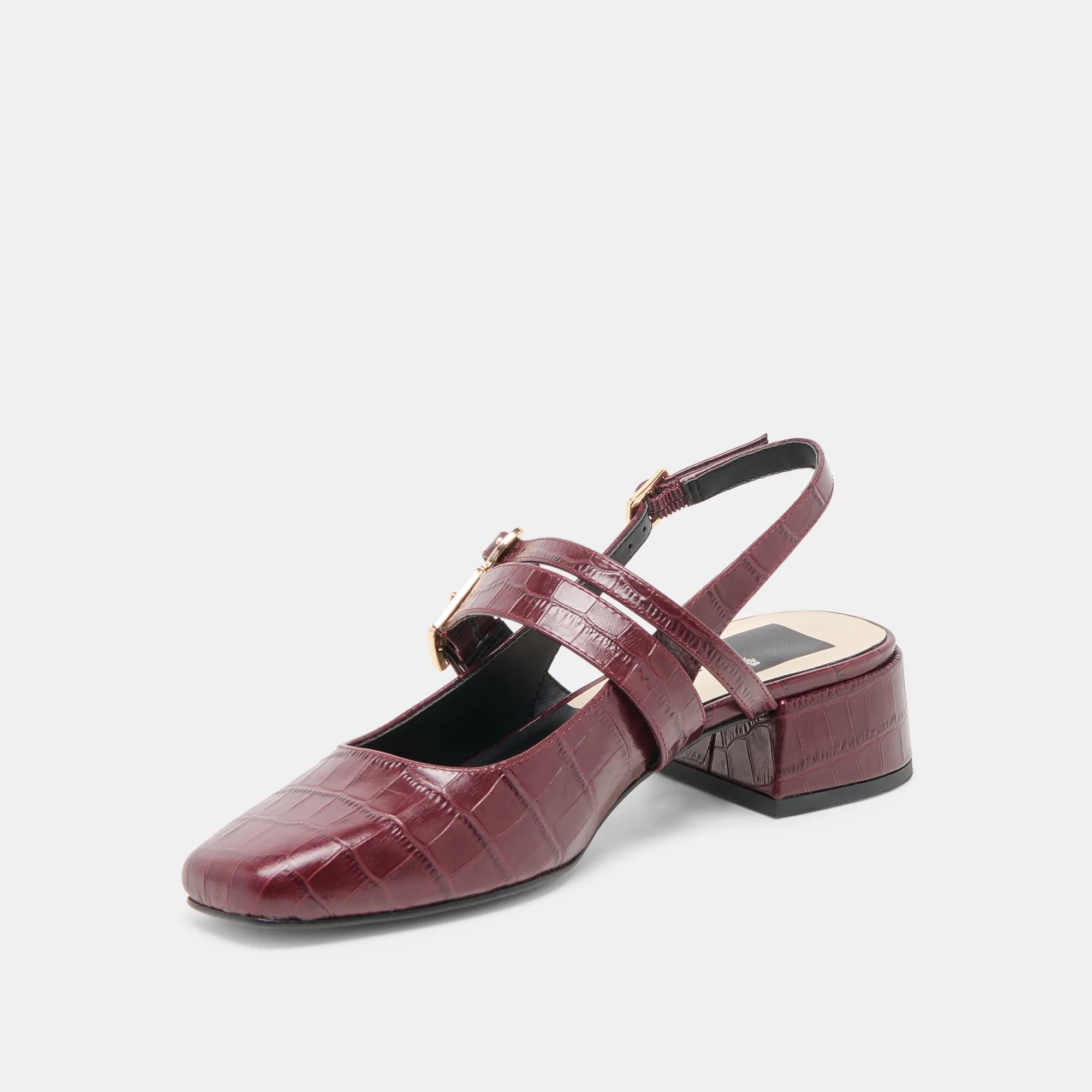 PATZY HEELS OXBLOOD EMBOSSED LEATHER sold by Dolce Vita product image thumbnail 4