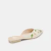 ELM FLATS WHITE FLORAL RAFFIA - re:vita sold by Dolce Vita
