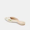 ELM FLATS WHITE FLORAL RAFFIA - re:vita sold by Dolce Vita