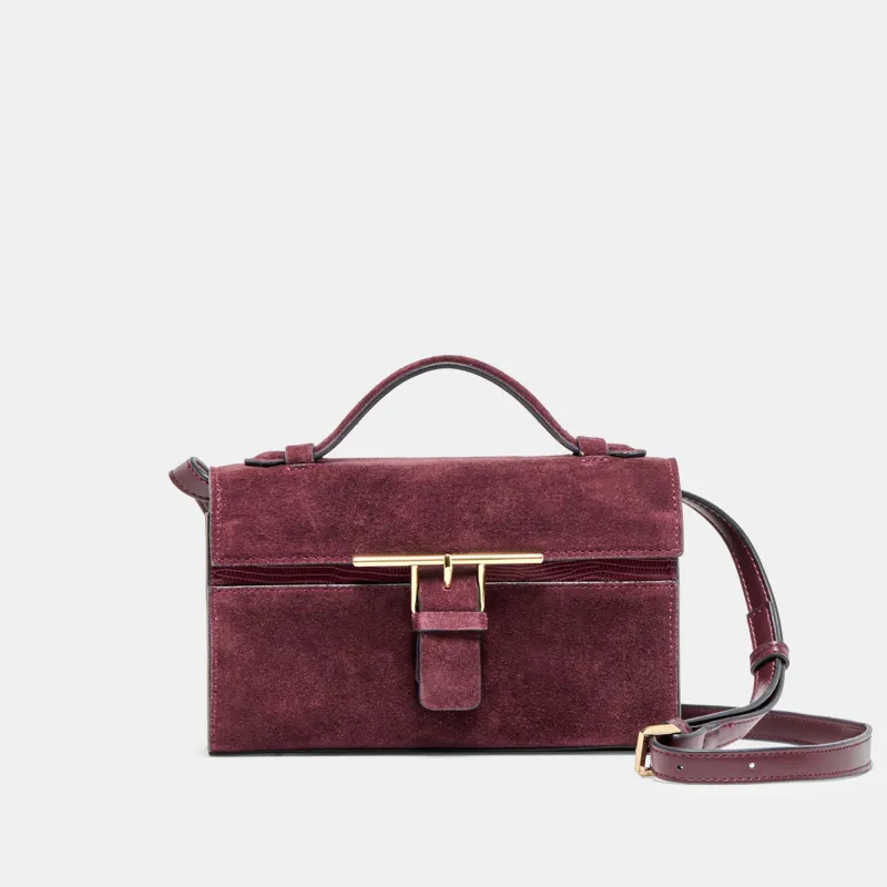 ZANNONE CROSSBODY BURGUNDY SUEDE sold by Dolce Vita