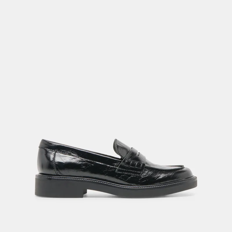 TIGGY LOAFERS MIDNIGHT CRINKLE PATENT sold by Dolce Vita