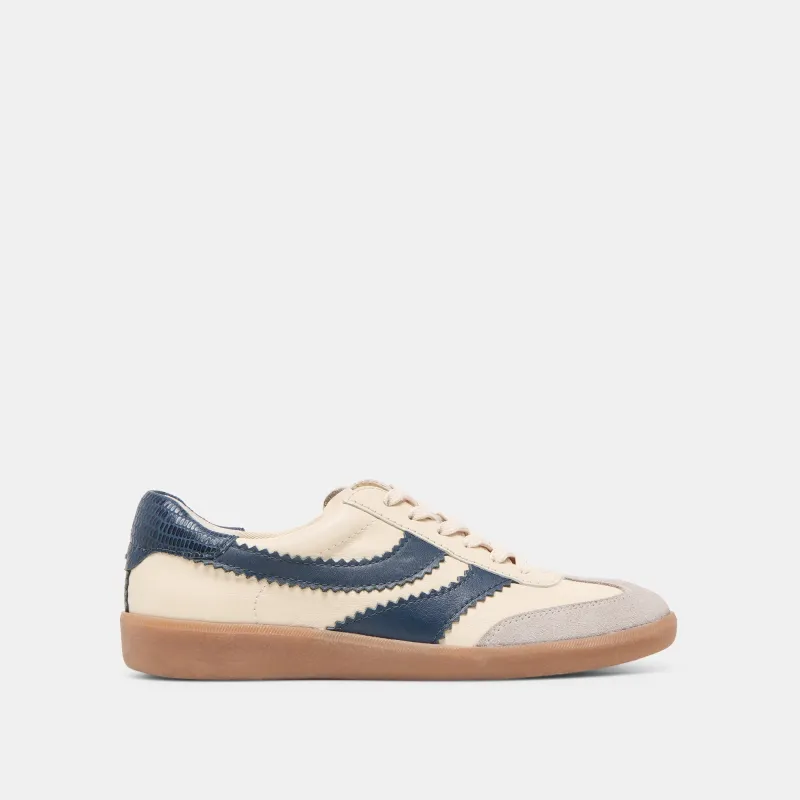 MERIT SNEAKERS WHITE NAVY LEATHER sold by Dolce Vita