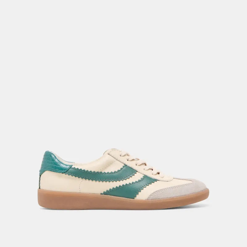 MERIT SNEAKERS WHITE GREEN LEATHER sold by Dolce Vita
