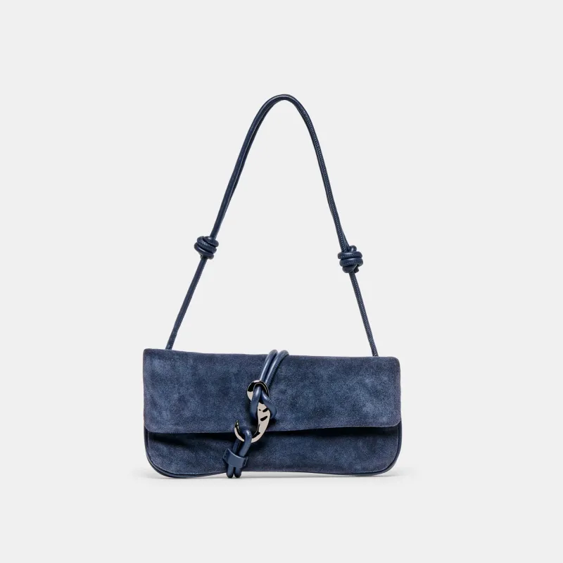 ALICE SHOULDER BAG NAVY SUEDE sold by Dolce Vita