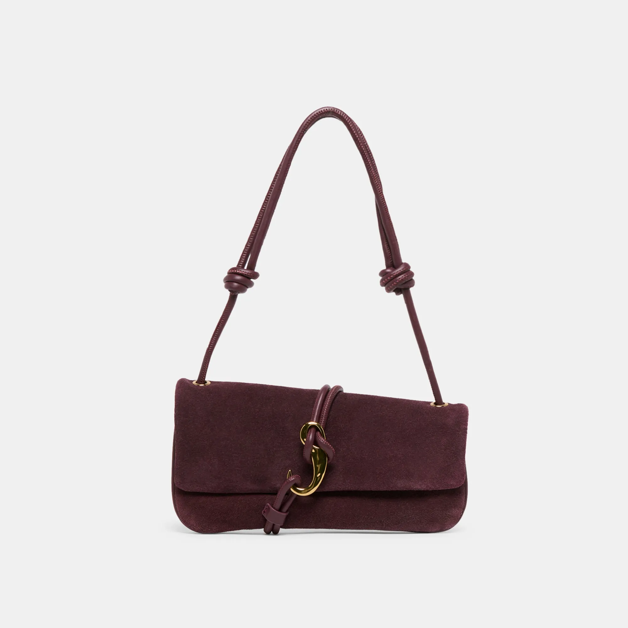 ALICE SHOULDER BAG BURGUNDY SUEDE sold by Dolce Vita