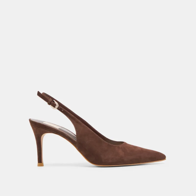ELASI HEELS DK BROWN NUBUCK made by Dolce Vita