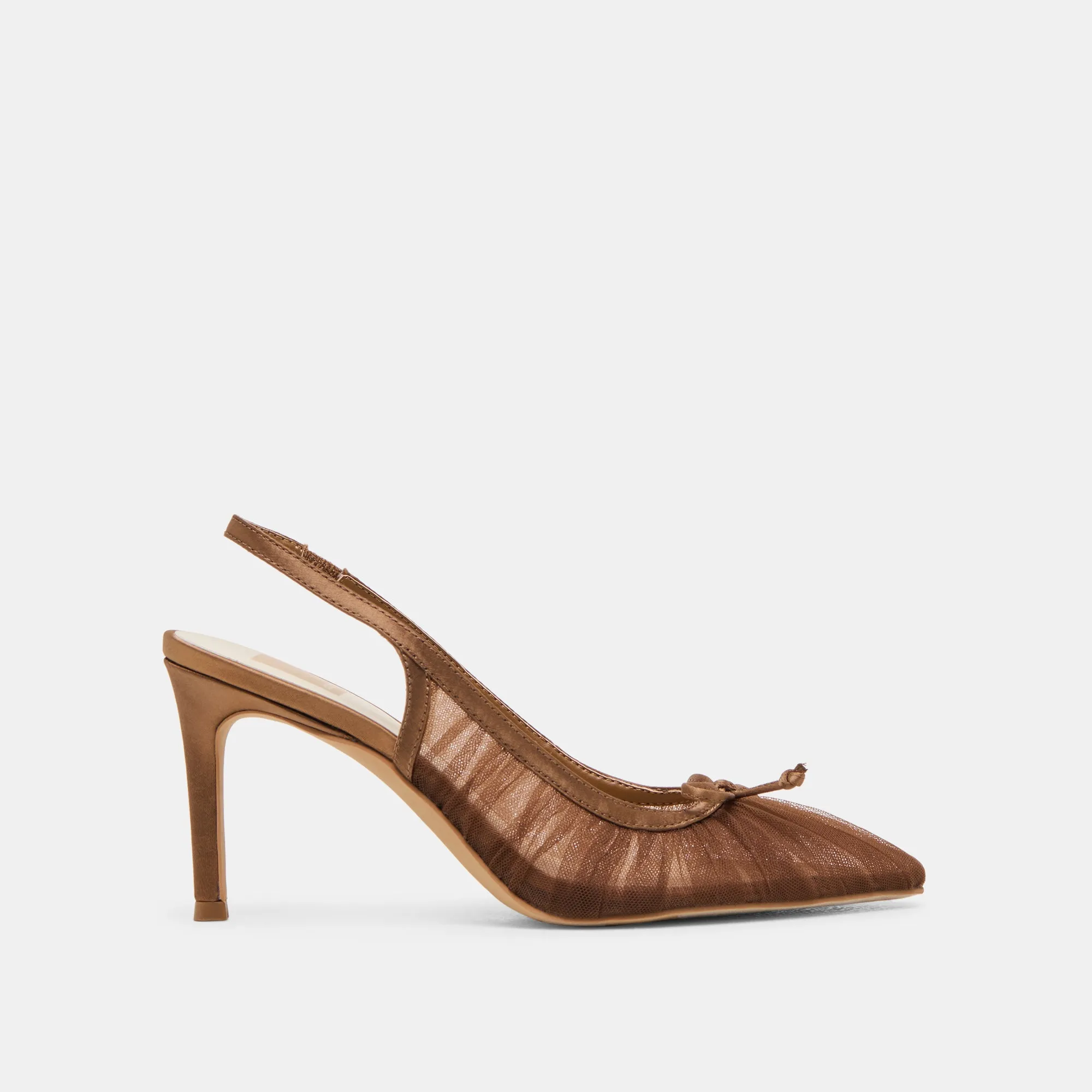 YELA HEELS MID BROWN TULLE sold by Dolce Vita