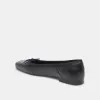 ANISA WIDE BALLET FLATS BLACK LEATHER sold by Dolce Vita