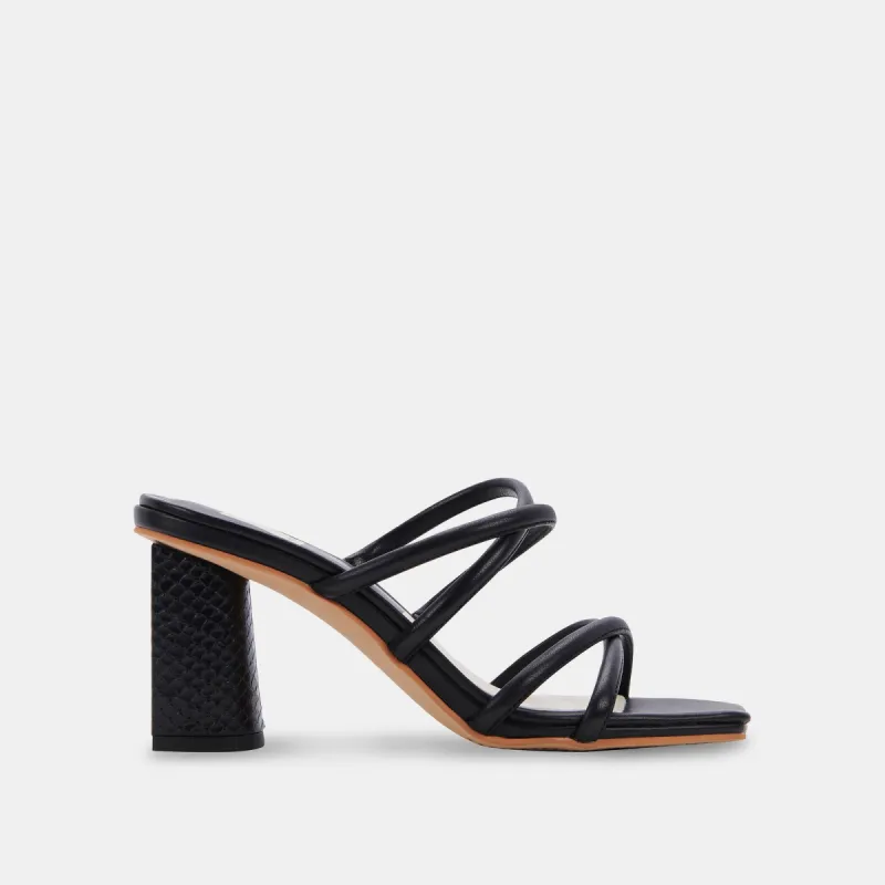 PATSI WIDE HEELS BLACK LEATHER sold by Dolce Vita