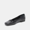 ANISA WIDE BALLET FLATS BLACK LEATHER sold by Dolce Vita