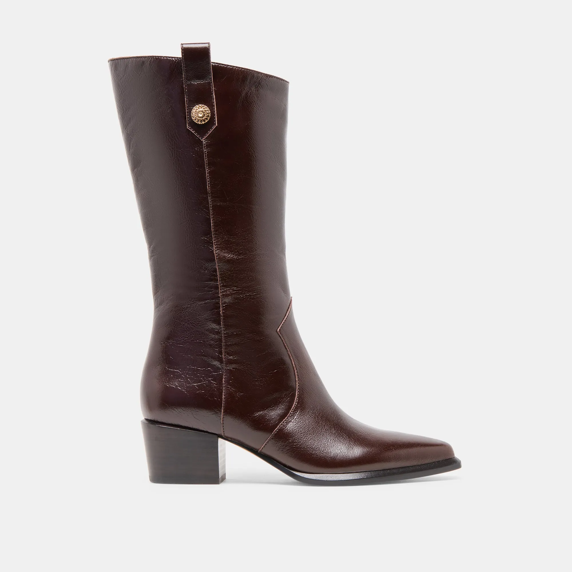 VERN BOOTS CHOCOLATE LEATHER sold by Dolce Vita