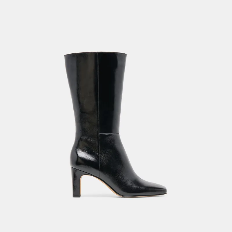 RIGGS WIDE CALF BOOTS BLACK LEATHER sold by Dolce Vita