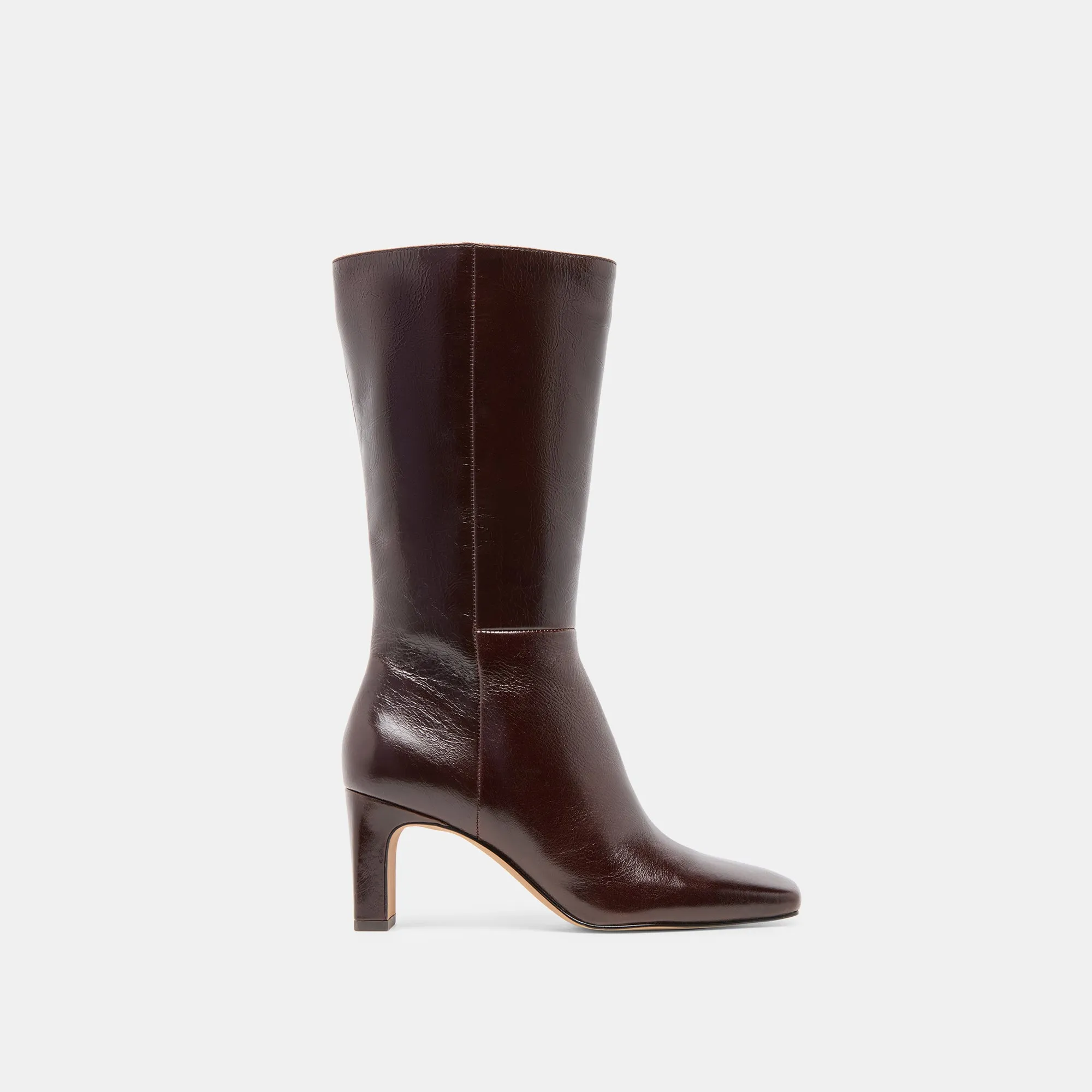 RIGGS WIDE CALF BOOTS CHOCOLATE LEATHER sold by Dolce Vita