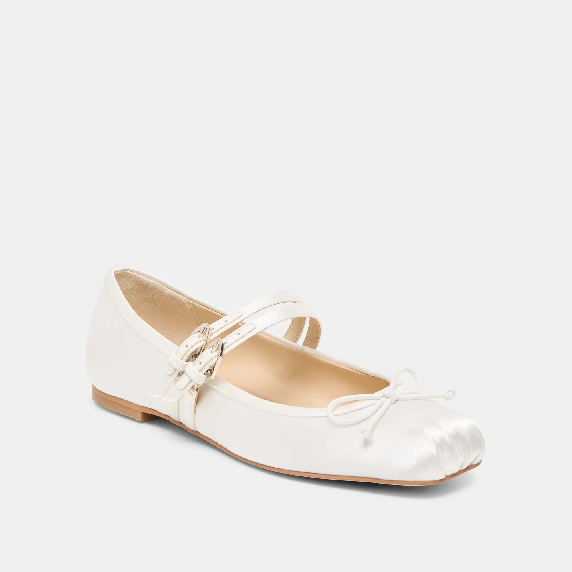GIBSEN BALLET FLATS TRUE WHITE SATIN sold by Dolce Vita product image thumbnail 2