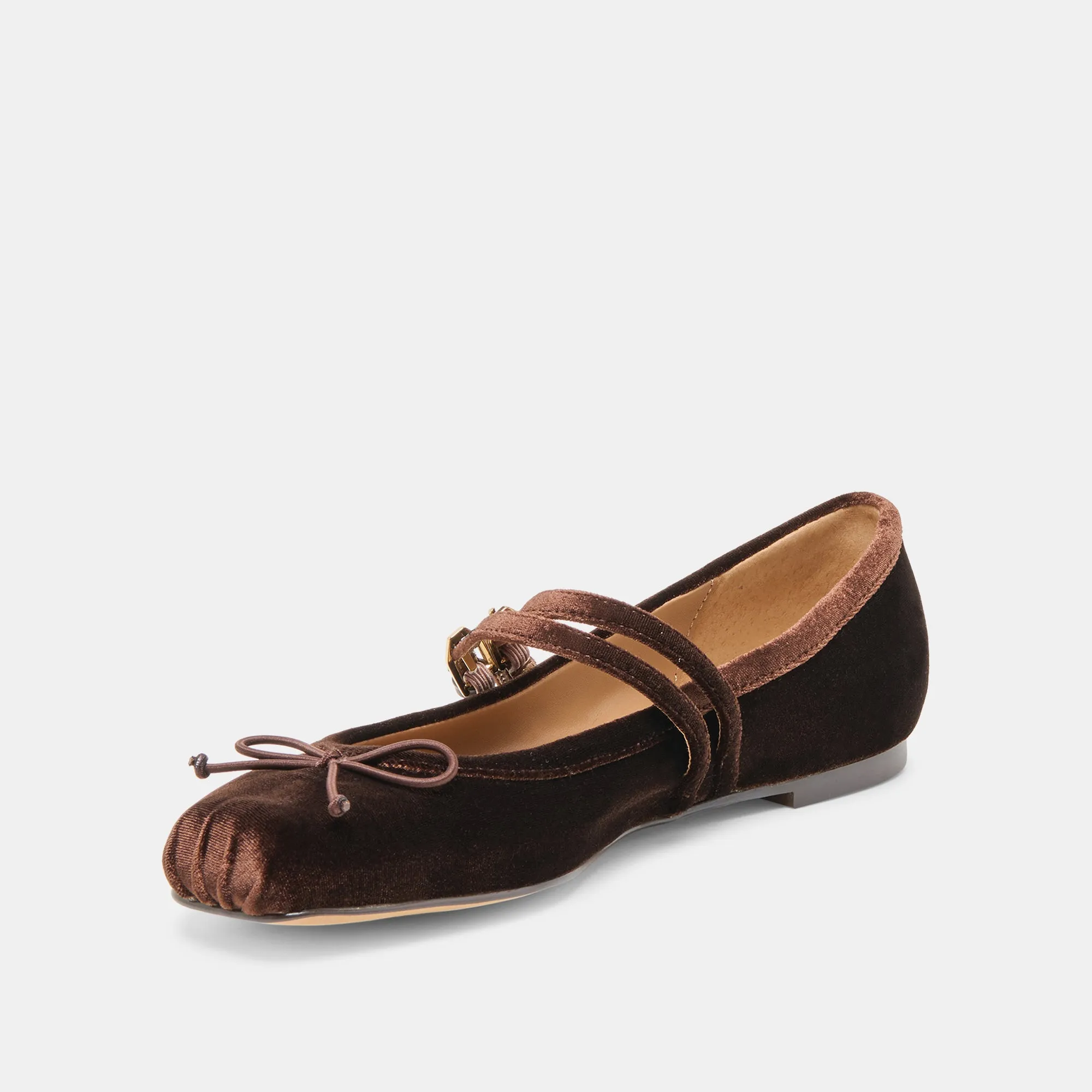 GIBSEN BALLET FLATS CHOCOLATE VELVET sold by Dolce Vita product image thumbnail 4