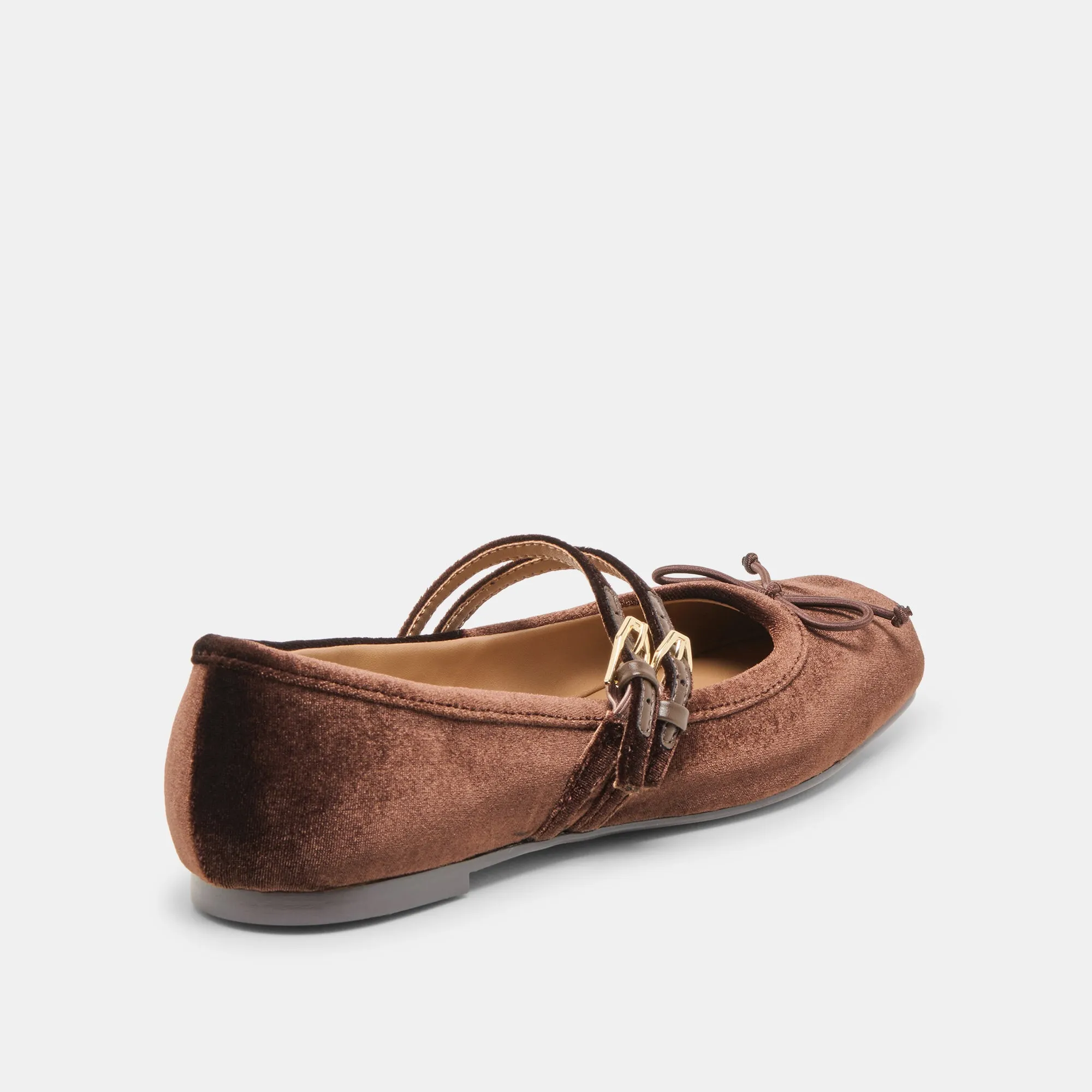 GIBSEN BALLET FLATS CHOCOLATE VELVET sold by Dolce Vita product image thumbnail 3