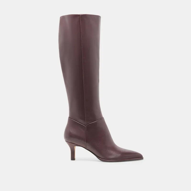 ALDY WIDE CALF BOOTS MULBERRY LEATHER sold by Dolce Vita