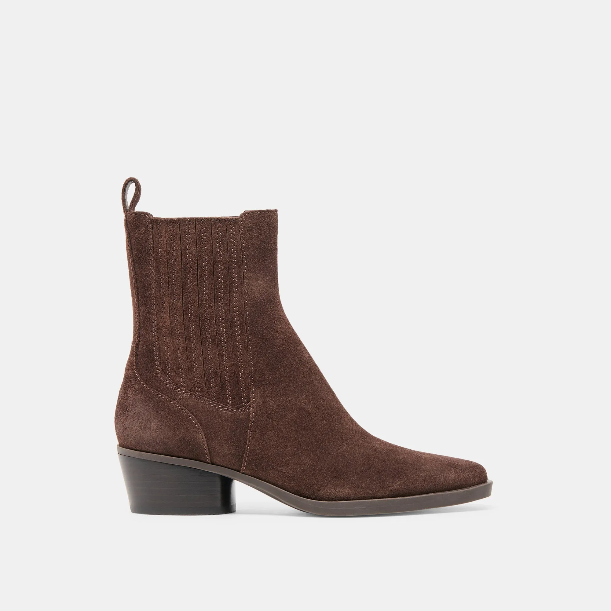 FAINT H2O BOOTIES DK BROWN SUEDE sold by Dolce Vita