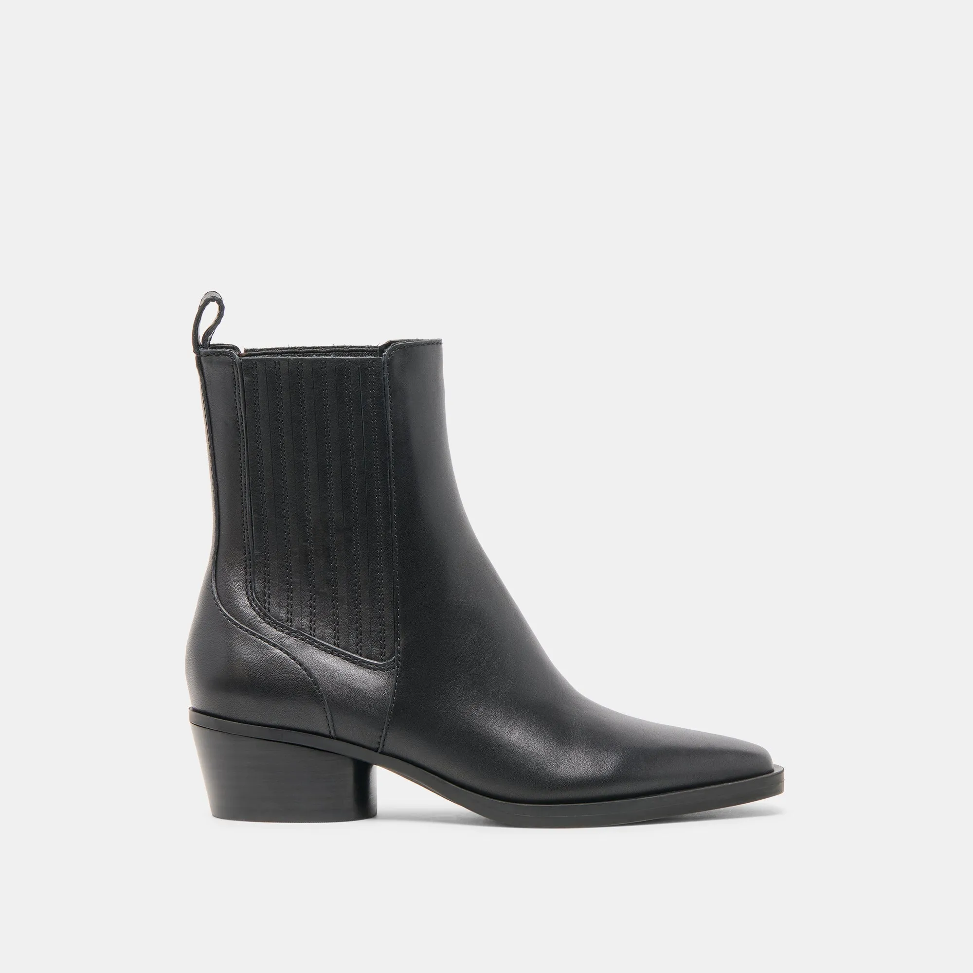 FAINT H2O BOOTIES BLACK LEATHER sold by Dolce Vita