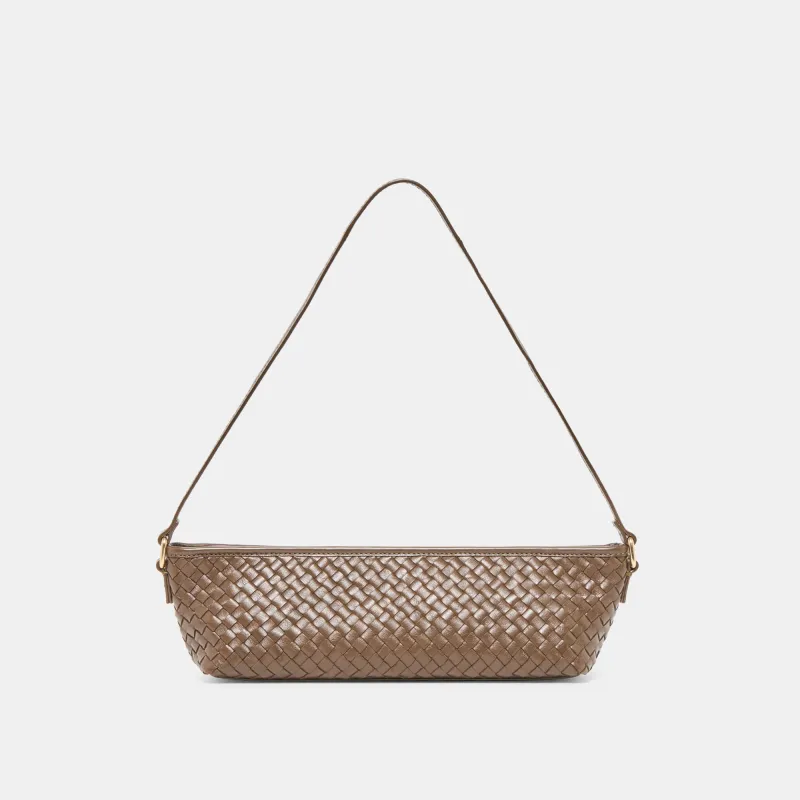 SAVAII WOVEN SHOULDER BAG BROWN WOVEN LEATHER sold by Dolce Vita