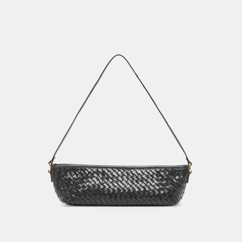 SAVAII WOVEN SHOULDER BAG BLACK WOVEN LEATHER sold by Dolce Vita