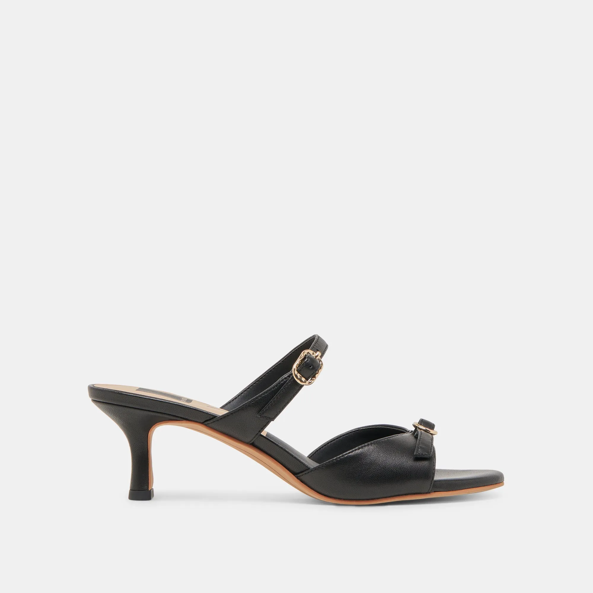 LORALI HEELS BLACK LEATHER - re:vita sold by Dolce Vita